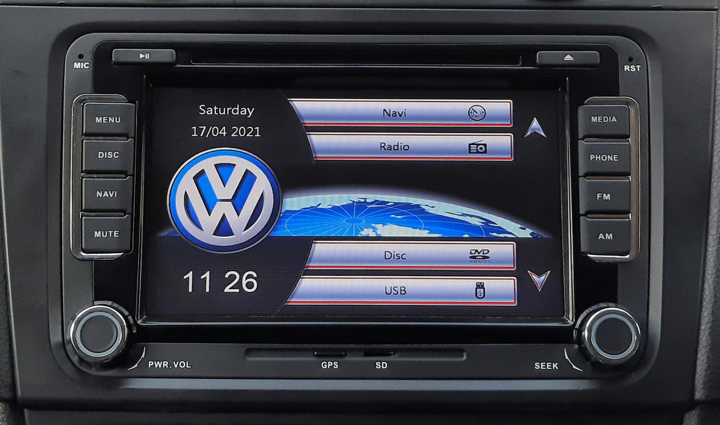 VW CAR RADIO REPLACEMENT RNS-510-RNS310-RCD-210-RCD-310-RCD510 GPS DVD/CD BLUETOOTH SATNAV