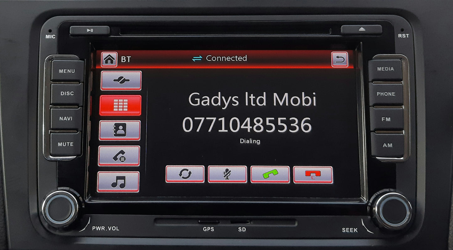 VW CAR RADIO REPLACEMENT RNS-510-RNS310-RCD-210-RCD-310-RCD510 GPS DVD/CD BLUETOOTH SATNAV
