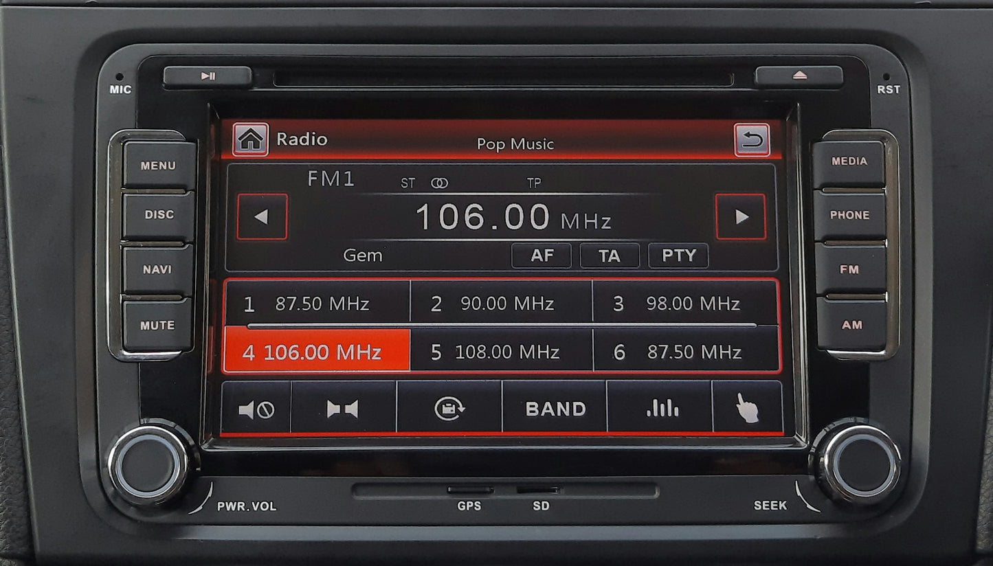 VW CAR RADIO REPLACEMENT RNS-510-RNS310-RCD-210-RCD-310-RCD510 GPS DVD/CD BLUETOOTH SATNAV