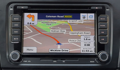 VW CAR RADIO REPLACEMENT RNS-510-RNS310-RCD-210-RCD-310-RCD510 GPS DVD/CD BLUETOOTH SATNAV