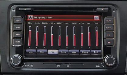 VW CAR RADIO REPLACEMENT RNS-510-RNS310-RCD-210-RCD-310-RCD510 GPS DVD/CD BLUETOOTH SATNAV
